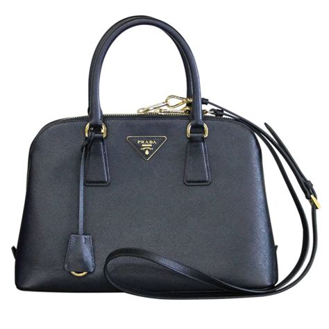 prada blakc leather tote bag|Prada saffiano tote black.